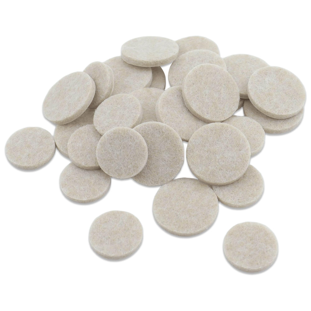 HASTHIP® 80Pcs Felt Furniture Pads for Chair & Table Legs - 3 Sizes Round Floor Protectors 2/3/4cm - Self-Adhesive, Non-Slip, Anti-Scratch, Noise Reduction Felt Pads for Hardwood & Tile