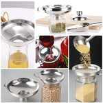 HASTHIP Canning Funnel for Kitchen Use with Ergonomic Handle and 4.3×1.4 in Design | 304 Stainless Steel 2 PCS Set