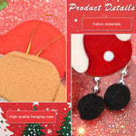 HASTHIP Christmas Tree Decorations for Home and Office featuring 4pcs 17x7cm Fabric Ornaments