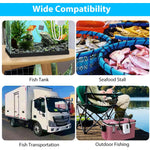 HASTHIP® Aquarium Air Pump, Portable Oxygen Pump for Aquarium Fish Tank, Cordless Fish Tank Oxygen Pump - 2W, 6L/Min, Long-Lasting Battery