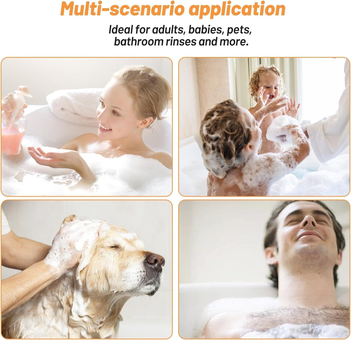 HASTHIP Handheld Shower Head with 5 Spray Modes and One Touch Stop | Built In Cotton Filter