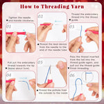 HASTHIP Embroidery Kit for Beginners for Christmas Crafting with 7.8 in Hoop | Fun DIY Santa Claus Punch Needle Set for Kids and Adults