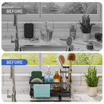 HASTHIP Sink Organizer for Kitchen Countertop with Sponge Holder and No Drill 2PCS Set