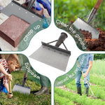 HASTHIP Hand Weeder for Weed Removal and Mud Cleanup with Metal Shovel Scraper | 2PCS