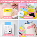 HASTHIP® 220Pcs Colorful Waterproof Label Stickers with Marker Pen, Multi-Size, Adhesive Name Label Stickers for Baby Kids School Supplies, Water Bottles, Home Storage Spice Bottles