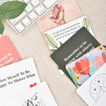 HASTHIP Affirmation Cards for Daily Motivation with 50 Inspiring Prompts | Self Care Gift