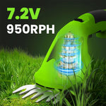 HASTHIP Handheld Cordless Grass Shear for Lawn and Hedge Trimming with 2000mAh USB Charging | 2 in 1 Interchangeable Blades
