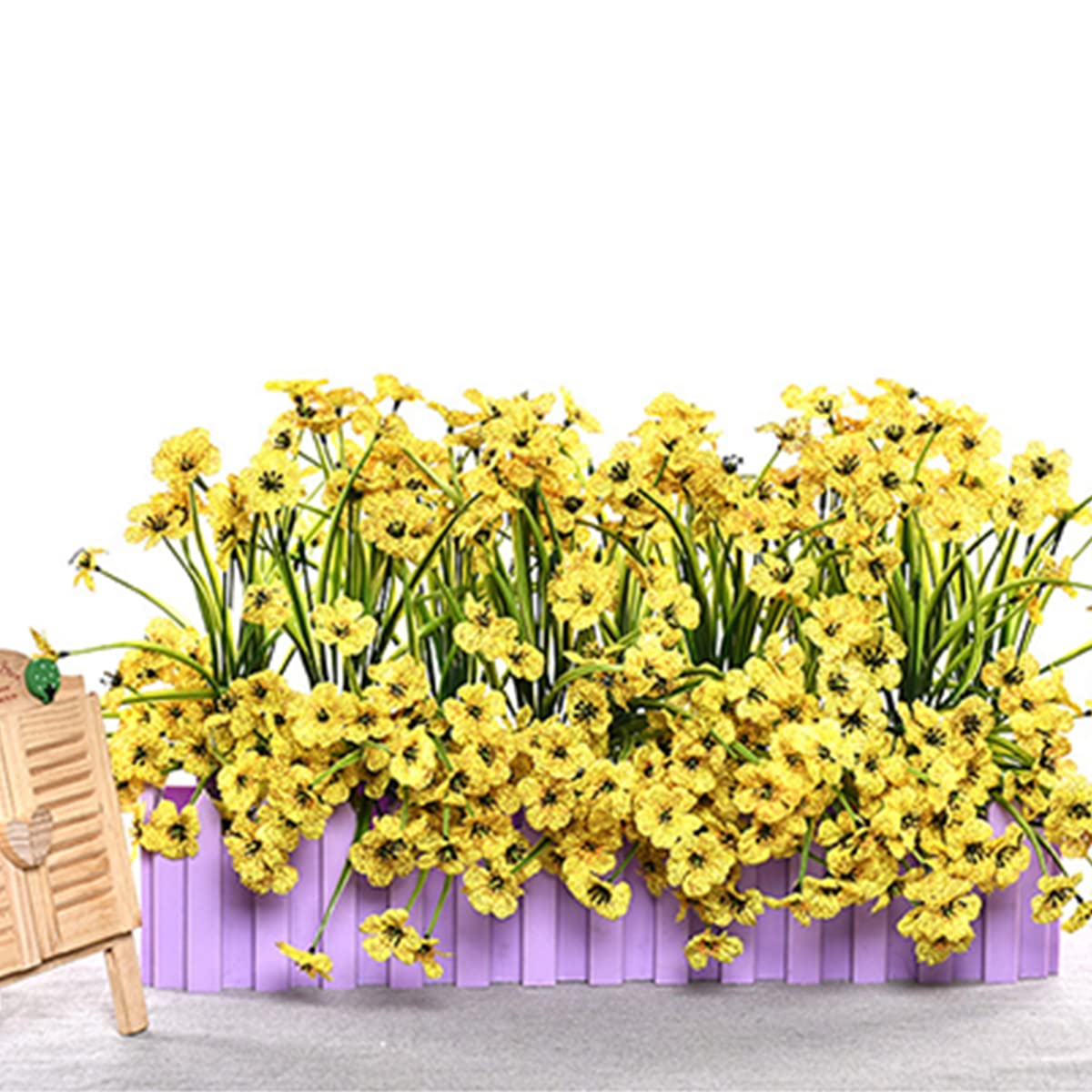 HASTHIP Artificial Flowers for Home Decor featuring 2 Pack Yellow Stems | Festival Table Decoration