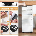 HASTHIP Wheels for Furniture Moving with 360° Swivel Design and 30 kg Load | 8 Pcs Set