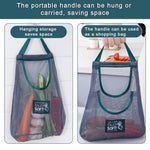HASTHIP Hanging Mesh Storage Bags for Kitchen Produce featuring Dual Pocket Net Design | 3pcs Reusable Mesh Fabric