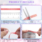 HASTHIP Rhinestone Ribbon for DIY Crafts featuring Self Adhesive 4 Row Design and 48 Yards Set
