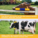 HASTHIP Livestock Scratch Brush for Cattle Horses and Sheep with Nylon Bristles | Barn-Mounted Grooming Tool