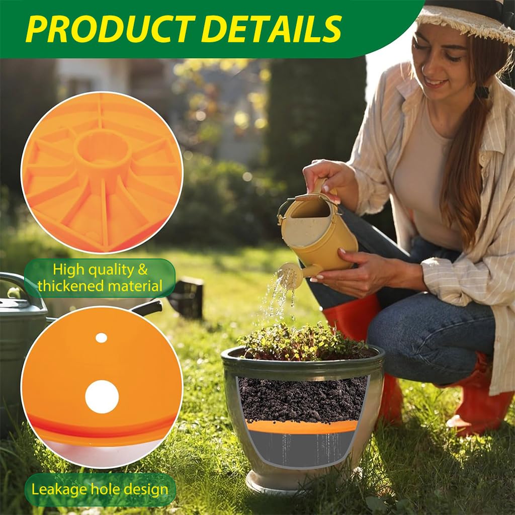 HASTHIP Pot Drain Insert for Planters with Multi Hole Ventilation 25cm Diameter | Prevents Root Rot