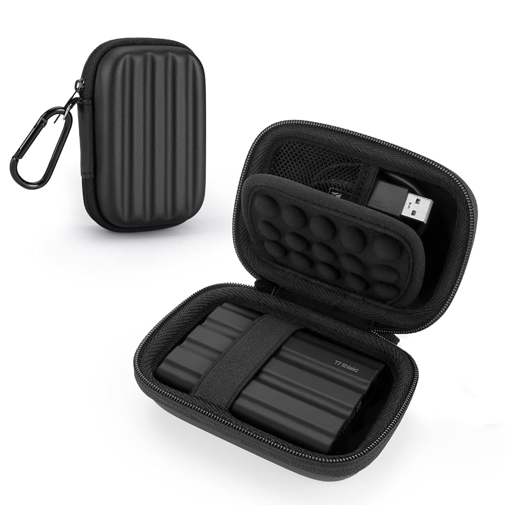 HASTHIP® Estuche compatible con Samsung T7 Shield/T9/T7 Touch SSD portátil USB 3.2 de 1 TB