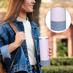 HASTHIP Water Bottle Protective Silicone Boot for Stanley Quencher 20oz 30oz 40oz | 2PCS Purple Cup Bottom Protector
