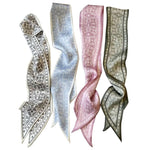 HASTHIP® 4Pcs Bufandas Mujer Satén,Pañuelos Cuadrados Multicolor para Cuello,Cabeza o Pelo Elegantes y Multifuncionales Bandanas de Moda y Accesorios Suaves Ligeras