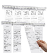 HASTHIP® 2 Paquetes Soportes de Tickets Transparente de 12 Pulgadas sin Taladro,Portaboletos Pedidos para Restaurante,Cocina Oficina Refrigerador Bares Cafeterías y Hogar