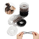 HASTHIP® Coleteros en Espiral para Mujeres y Niñas,9 Piezas Ligas Elásticas Antienredos,Bandas para Coleta de Plástico Espiral Resistentes y Elegantes Cabello Largo Medio