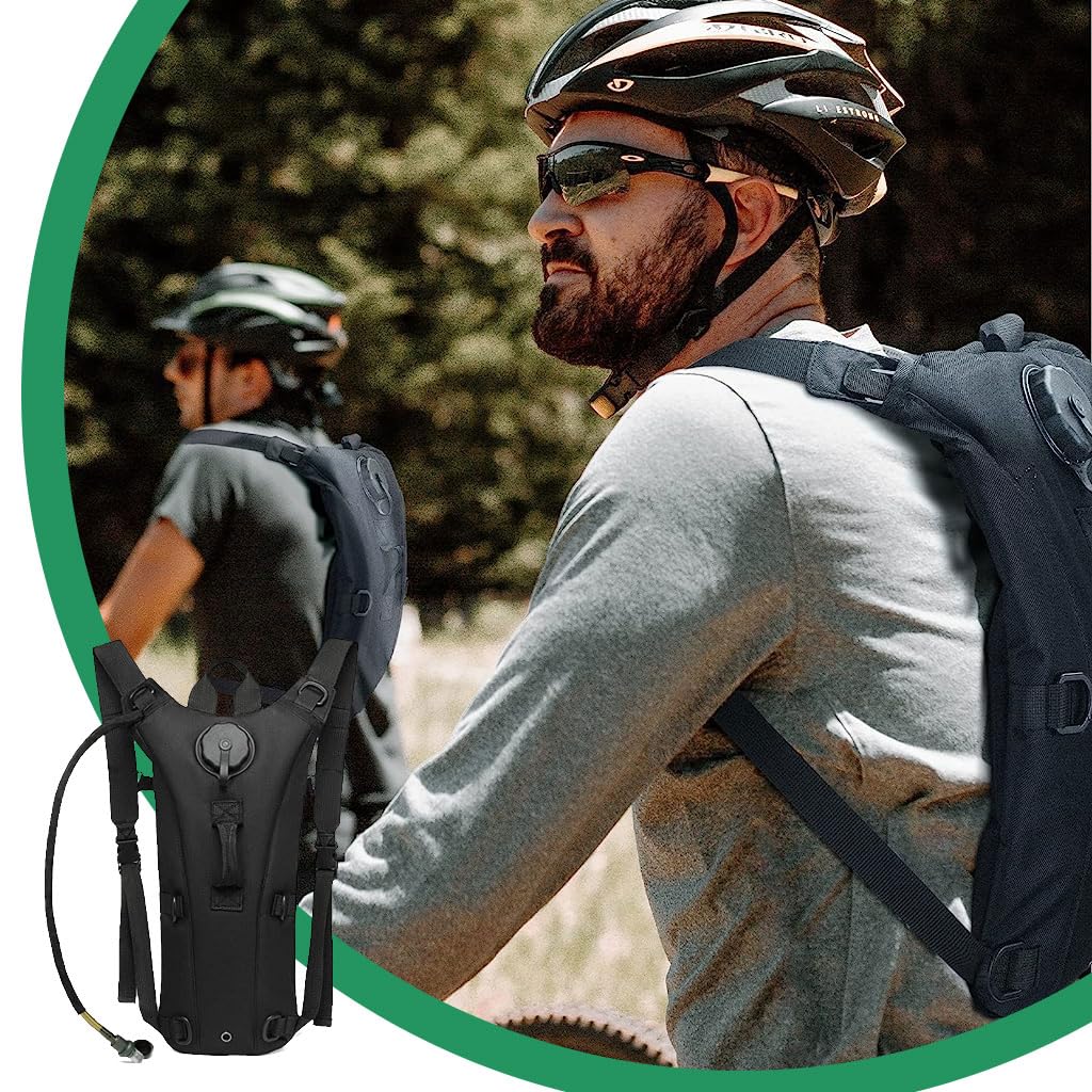 HASTHIP® Hydration Pack Backpack with 3L Bladder, Tactical Water Bag for Hiking, Biking, Running, Walking