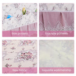 HASTHIP refrigerator cover for double door fridge with pockets 27.6 x 67 in floral print | dust proof