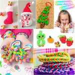 HASTHIP® Loom Bands Kit for Kids Girls,Rainbow Looms Rubber Band Craft Friendship Bracelet Making Loom Band Set With Braiding Tools,