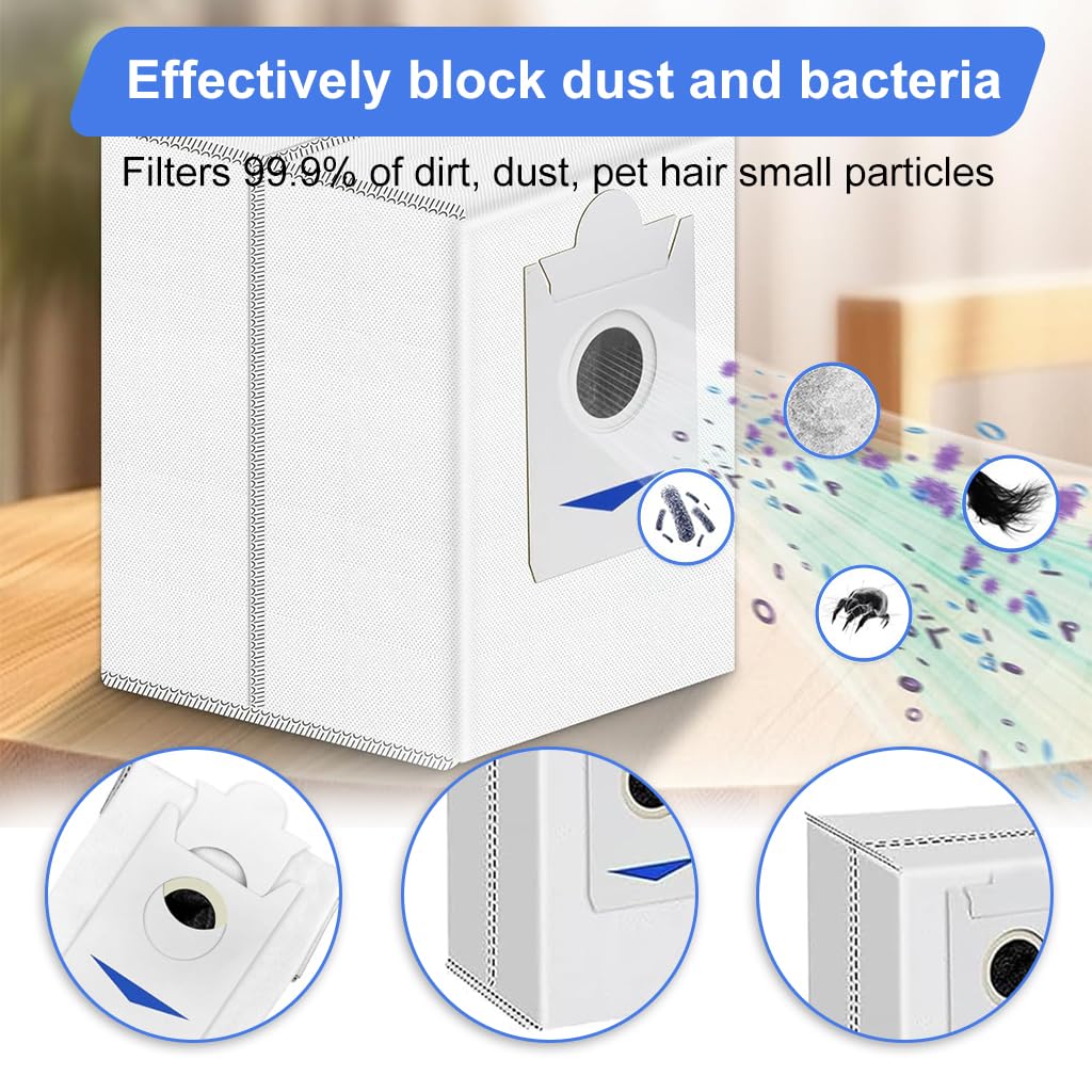 HASTHIP Replacement Parts for Ecovacs X50 PRO Omni Vacuum | 9 Pcs with Main Brush and Filters