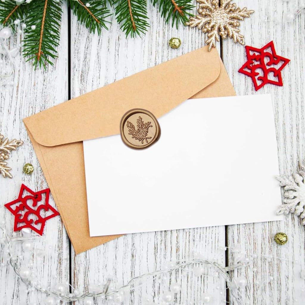 HASTHIP Wax Seal Stickers for Wedding Invitations and Envelopes 30PCS | Golden Self-Adhesive Seals