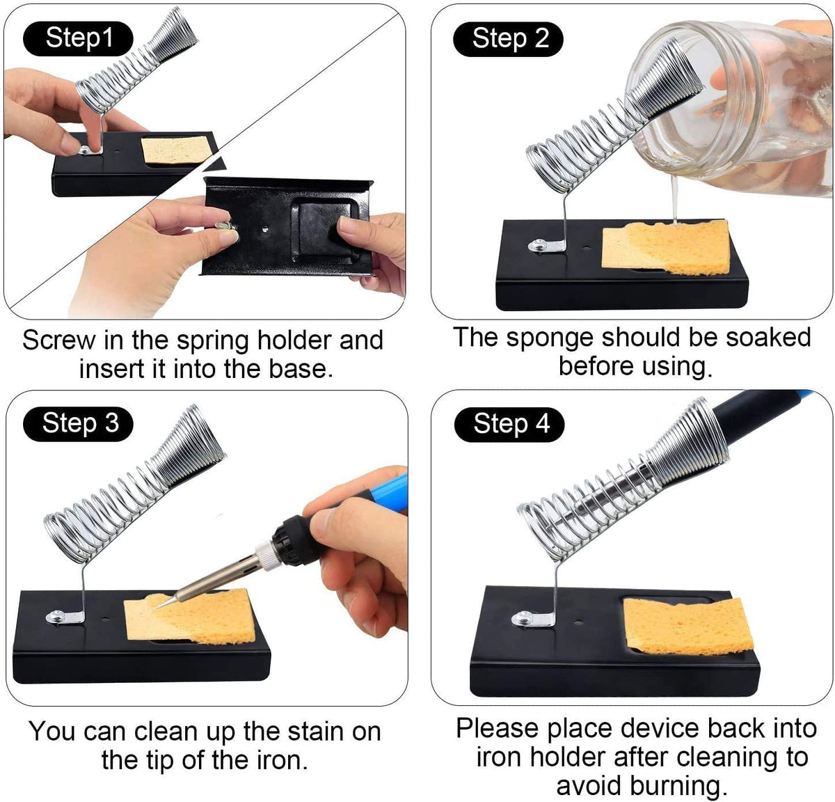 Soldering Iron Kit Electric Soldering Iron Set 60W 110V Adjustable Temperature Welding Tool with 5pcs Different Soldering Tips, Desoldering Pump, Soldering Iron Stand, Tweezers etc(15PCS)