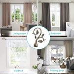 HASTHIP Curtain Rod Finials for 20–22.5mm Rods with Leaf Branch Design in Brass | Set of 4
