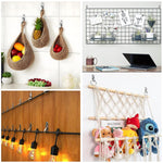 HASTHIP Stainless Steel Wall Hooks for String Lights featuring Screw Mount System | 20 Pcs Set