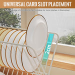 HASTHIP Dish Drying Rack for Kitchen with 2 Tier X Shaped Design and Stainless Steel | Foldable White Drainer with Drainboard