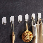 HASTHIP Self Adhesive Wall Hooks for Bathroom and Kitchen featuring No Drill Design | 16 Pack 4.5x2.5cm Rustproof Stainless Steel Organizers