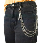 HASTHIP® Pants Chain Jeans Chain for Men Women Fashion Gothic Punk Wallet Pocket Chain Belt Chain Hip Hop Rock Biker Trousers Chain (Silver)