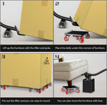 HASTHIP Furniture Lifter for Moving Heavy Furniture with 700kg Capacity and 5 Wheel Design | Carbon Steel Dolly Set