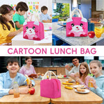 HASTHIP Lunch Bags for Office and School with Thermal Insulation 1 Litre Pink | Reusable Tote