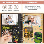 HASTHIP Photo Album Kit for DIY Scrapbooking with 52 Sheets PU Leather Cover | Wedding Memory Book