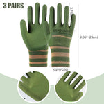 HASTHIP Gardening Gloves for Men and Women with Anti Slip Rubber Coating | 3 Pairs Waterproof and Safe Hand Protection