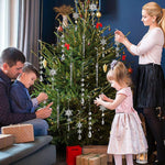 HASTHIP Christmas Tree Hanging Ornament Set featuring 30PCS Crystal Acrylic Snowflakes | Festive Icicle Decorations
