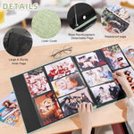 HASTHIP® Photo Album Cloth Hardcover, Album for Photos Collection with 600 Clear Photo Pockets, Family Scrap Books for Baby Milestone, Wedding and Travel, 33.5x34x5cm