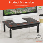 Monitor Stand for Desk, Monitor Stand Riser with Drawer 3 Height Adjustable PC Monitor Riser Stand Monitor Stand for Table Monitor Riser Printer Stand CPU Stand for Laptop Notebook Computer