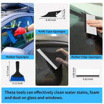 HASTHIP® Kit de Herramientas para Tintado de Ventanas Coche 12 Piezas,Incluye Espátula con Borde Fieltro,Cuchillo Retráctil y Cortador Vinilo Juego Profesional para Envoltura y