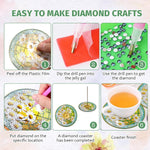 HASTHIP Diamond Painting Kit for Home Decor with Dual Function Lotus Incense Holder | DIY Gift Set