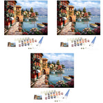 HASTHIP Paint by Numbers Kit for Adults and Kids with Brushes & Pigments 40x50cm | 3 Piece DIY Canvas Wall Art Set for Home Decoration