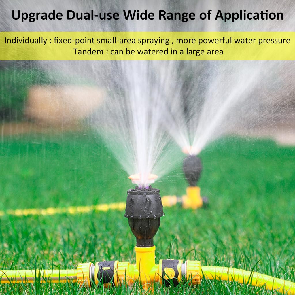 HASTHIP Outdoor Sprinkler for Garden Watering with 360° Rotation Control covering 2690 sq ft | Adjustable ABS Irrigation System for Lawns and Farms