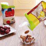 HASTHIP® 4Pcs Bag Clips for Food, Food Snack Bag Pouch Clip Sealer with Sealing Lid, 2 in 1Snack Seal Sealing Bag Clips Vacuum Sealer, Great for Organizing and Storing Food in the Kitchen