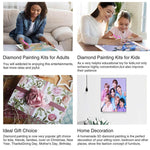 HASTHIP BTS 5D Diamond Painting Kits for Adults, BTS Portrait Art Diamond Painting Kit with Diamond, Home Wall Decoration 11.8''x15.7'', Gift for BTS Fans, Others