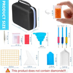 HASTHIP Diamond Painting Tools Kit with 30 Slot Storage Case and EVA Carry Bag | DIY Art Accessories