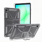 HASTHIP® ZORBES Compatible with Samsung Galaxy Tab A11 8.7" Case, Clear TPU Protective Bumper Cover with Integrated Fold-out Kickstand, Slim Transparent Tablet Skin, Shockproof & Scratch-Resistant
