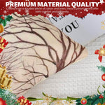 HASTHIP Christmas Pillow Covers for Couch and Bedroom with Hidden Zipper 17.7x17.7 in | Cotton Linen Set of 4