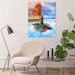 HASTHIP Paint by Numbers Kit for DIY Wall Art with 40×50 cm Canvas and Brushes | Beige